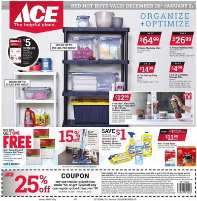 ACE Hardware Weekly Ad Flyer December 29 to January 5