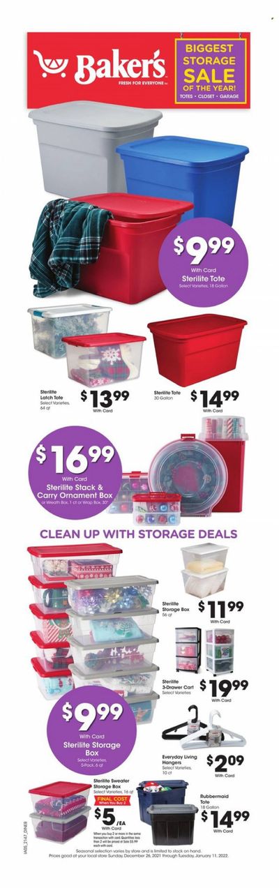 Baker's (NE) Weekly Ad Flyer December 29 to January 5