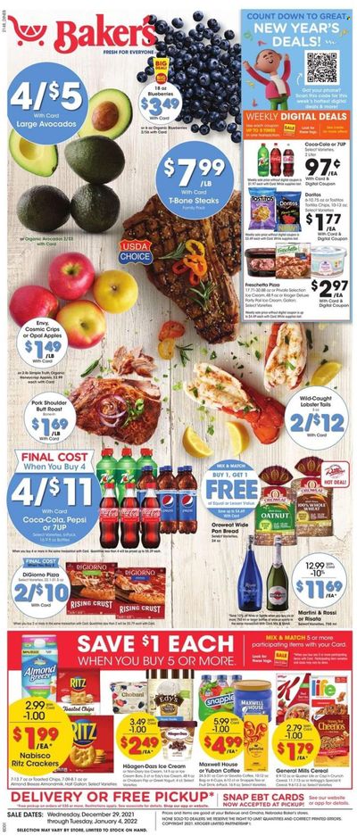 Baker's (NE) Weekly Ad Flyer December 29 to January 5