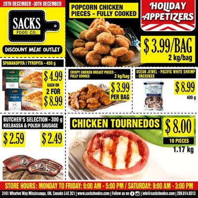 Sacks Food Co. Flyer December 28 to 30
