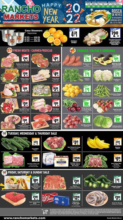 Rancho Markets (UT) Weekly Ad Flyer December 30 to January 6