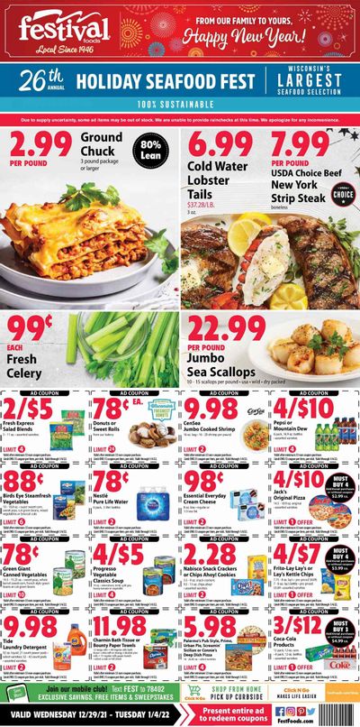 Festival Foods (WI) Weekly Ad Flyer December 30 to January 6