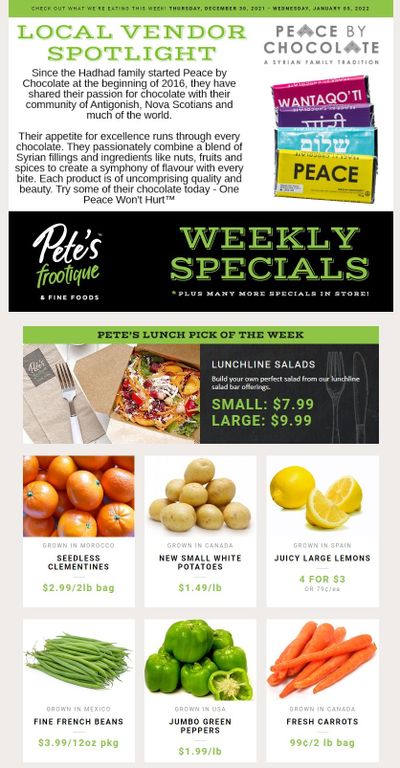 Pete's Fine Foods Flyer December 30 to January 5