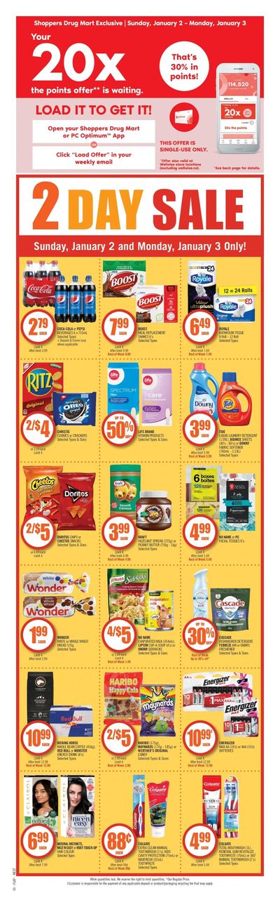 Shoppers Drug Mart (West) Flyer January 1 to 6