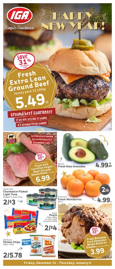 IGA Stores of BC Flyer December 31 to January 6