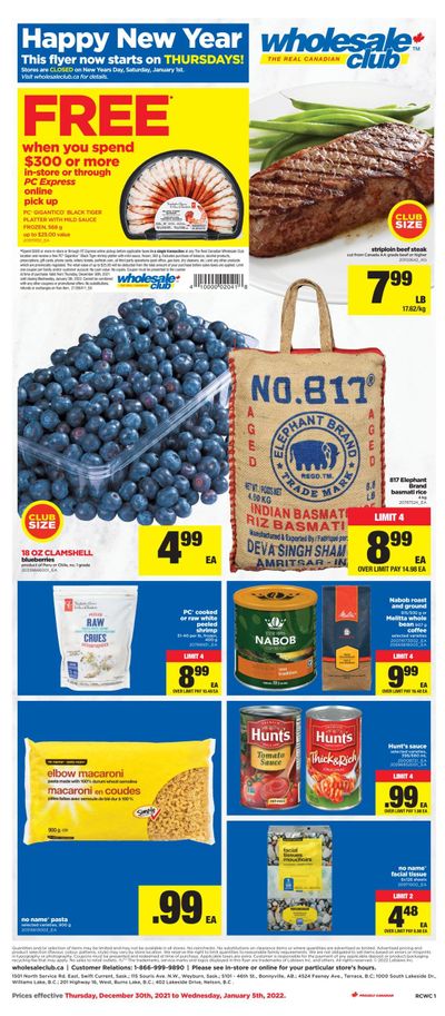 Real Canadian Wholesale Club Flyer December 30 to January 5