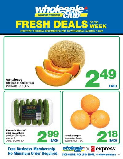 Wholesale Club (ON) Fresh Deals of the Week Flyer December 30 to January 5