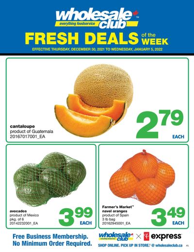 Wholesale Club (Atlantic) Fresh Deals of the Week Flyer December 30 to January 5