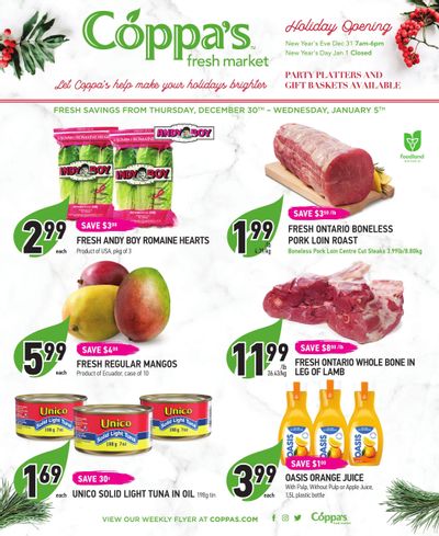 Coppa's Fresh Market Flyer December 30 to January 5