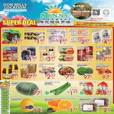 Sunny Foodmart (Don Mills) Flyer December 31 to January 6