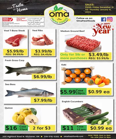 Oma Fresh Foods Flyer December 31 to January 6