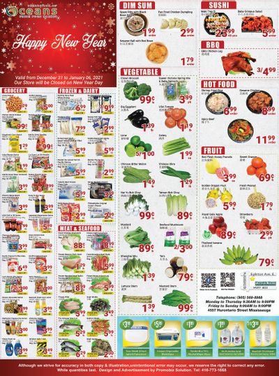 Oceans Fresh Food Market (Mississauga) Flyer December 31 to January 6
