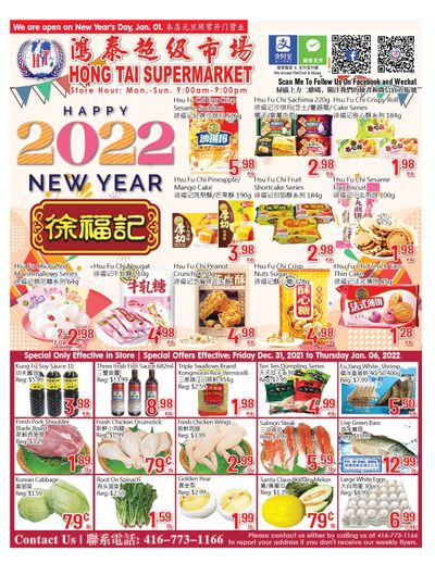 Hong Tai Supermarket Flyer December 31 to January 6