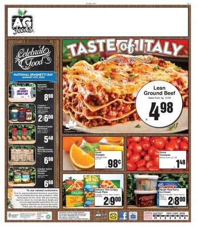 AG Foods Flyer December 31 to January 6