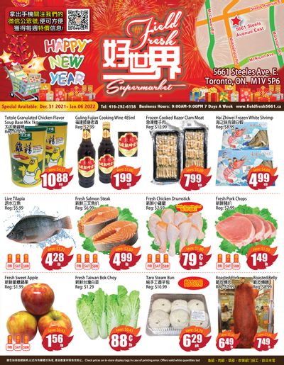 Field Fresh Supermarket Flyer December 31 to January 6