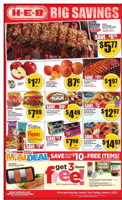 H-E-B (TX) Weekly Ad Flyer December 31 to January 7