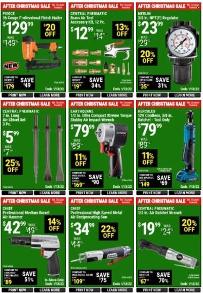 Harbor Freight Weekly Ad Flyer December 31 to January 7