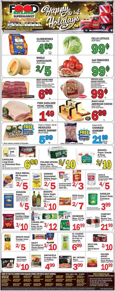 Food Bazaar (CT, NJ, NY) Weekly Ad Flyer December 31 to January 7