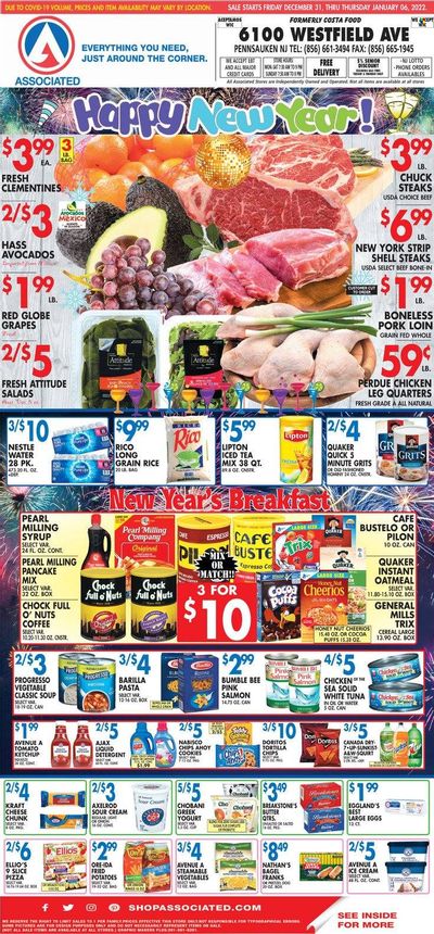 Associated Supermarkets (NY) Weekly Ad Flyer December 31 to January 7