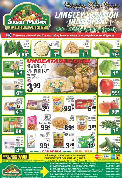 Sabzi Mandi Supermarket Flyer December 31 to January 5
