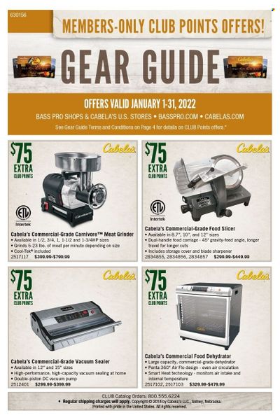 Cabela's Weekly Ad Flyer January 1 to January 8