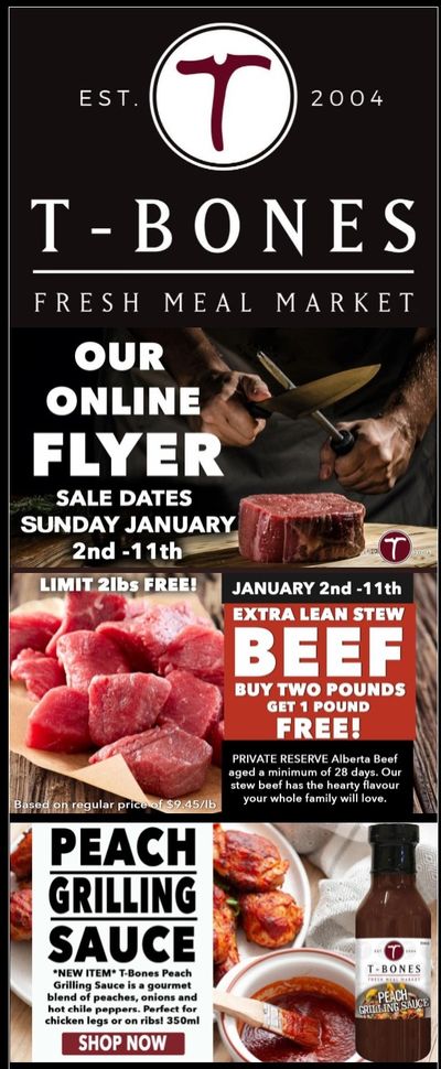 T-Bone's Flyer January 2 to 11