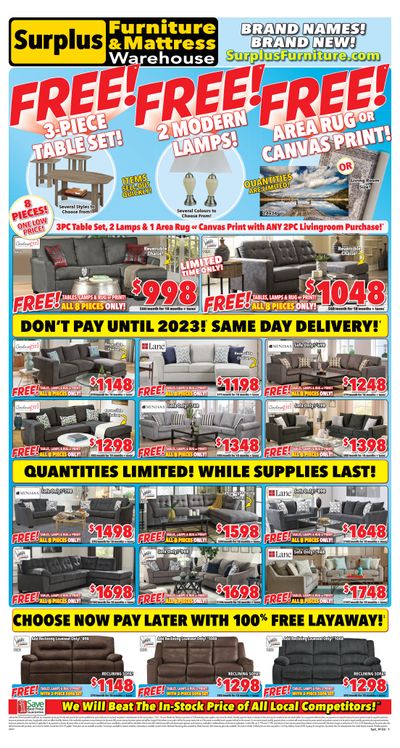 Surplus Furniture & Mattress Warehouse (Sydney) Flyer January 3 to 16