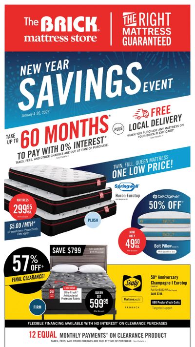 The Bick Mattress Store Flyer January 4 to 20