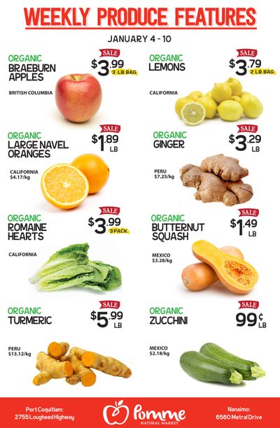 Pomme Natural Market Flyer January 4 to 10