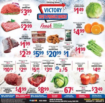 Victory Meat Market Flyer January 4 to 8