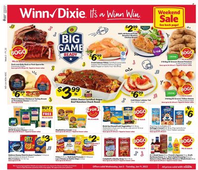 Winn Dixie (AL, FL, GA, LA) Weekly Ad Flyer January 5 to January 12