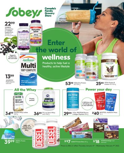 Sobeys (ON) Enter the World of Wellness Flyer January 6 to February 9