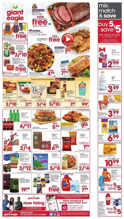 Giant Eagle (OH, PA) Weekly Ad Flyer January 5 to January 12