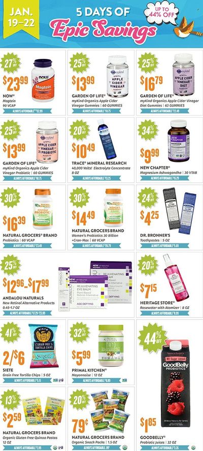 Natural Grocers Weekly Ad Flyer January 5 to January 12