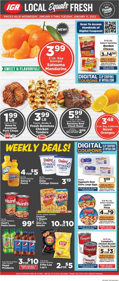 IGA Weekly Ad Flyer January 5 to January 12 IGA Weekly Ad Flyer January 5 to January 12