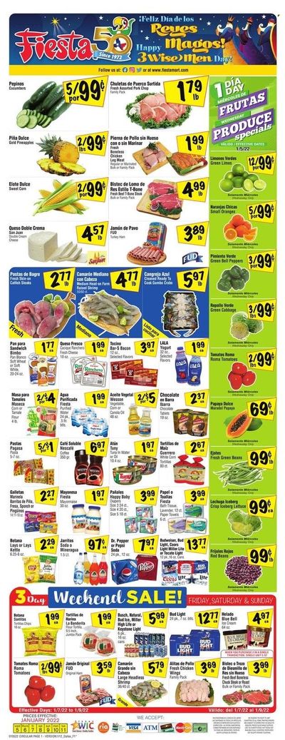 Fiesta Mart (TX) Weekly Ad Flyer January 5 to January 12
