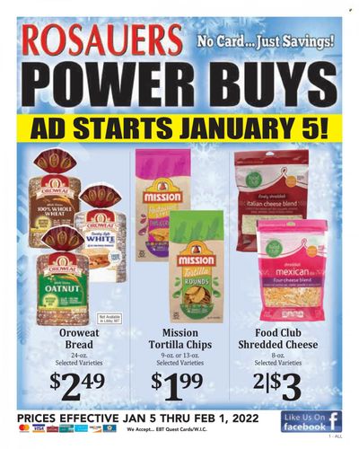 Rosauers (ID, MT, OR, WA) Weekly Ad Flyer January 5 to January 12