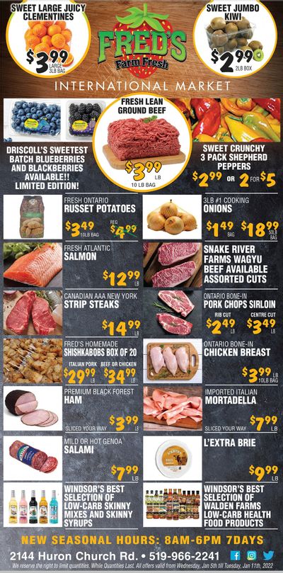 Fred's Farm Fresh Flyer January 5 to 11