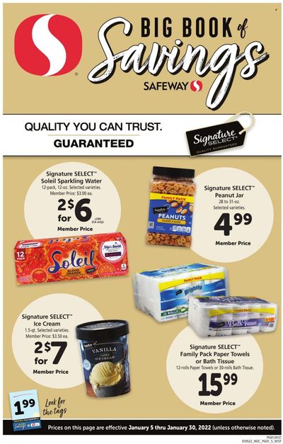 Safeway (AZ, CA, CO, HI, MD, NE, OR, VA, WA) Weekly Ad Flyer January 5 to January 12