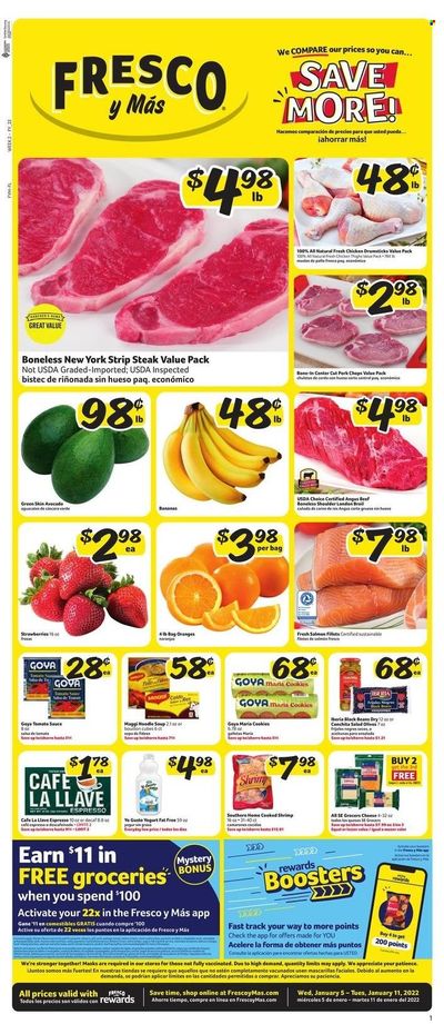 Fresco y Más Weekly Ad Flyer January 5 to January 12