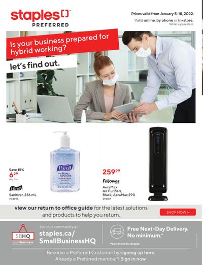 Staples Business Flyer January 5 to 18
