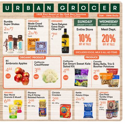 Urban Grocer Flyer December 31 to January 6