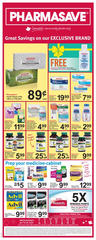 Pharmasave (ON) Flyer January 7 to 20
