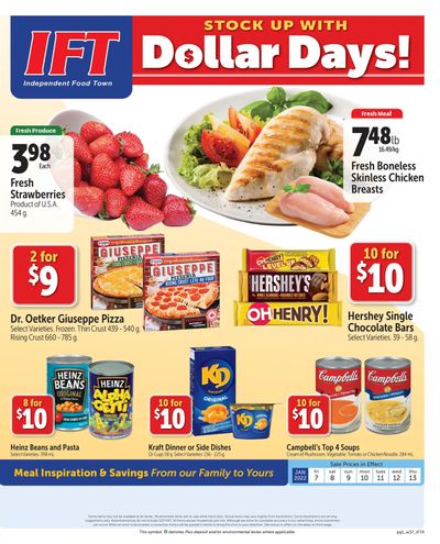 IFT Independent Food Town Flyer January 7 to 13