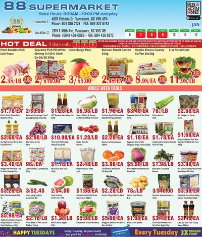 88 Supermarket Flyer January 6 to 12