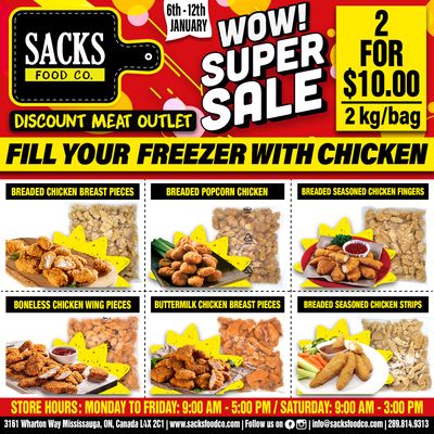 Sacks Food Co. Flyer January 6 to 12