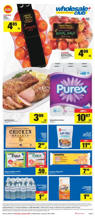 Real Canadian Wholesale Club Flyer January 6 to 12