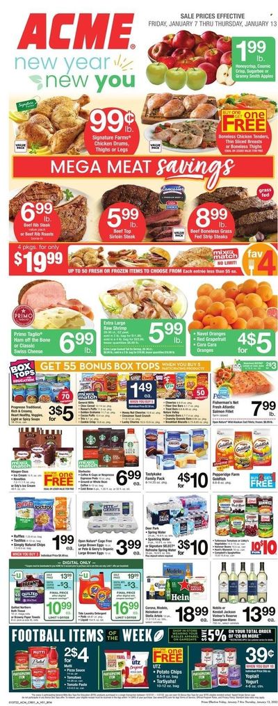 ACME (DE, NJ, NY, PA) Weekly Ad Flyer January 6 to January 13