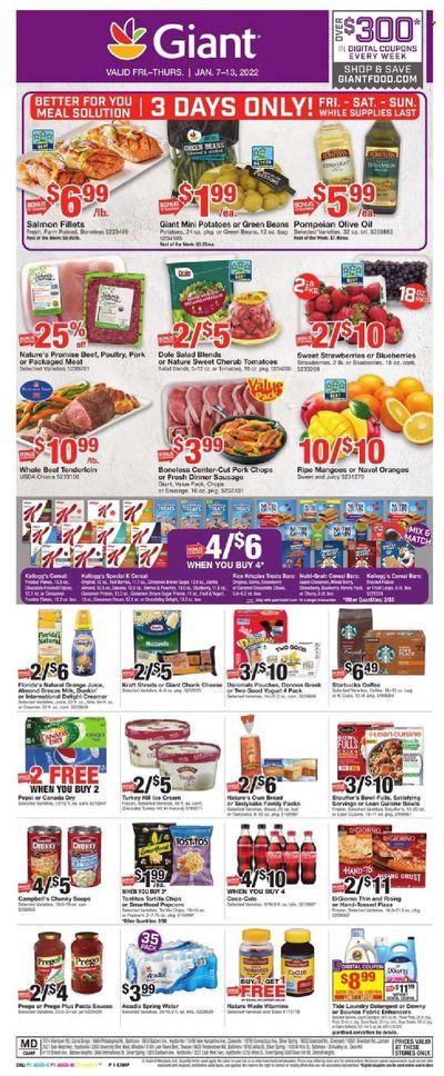 Giant Food (DE, MD, VA) Weekly Ad Flyer January 6 to January 13