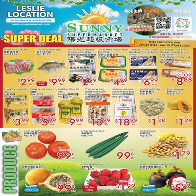 Sunny Supermarket (Leslie) Flyer January 7 to 13